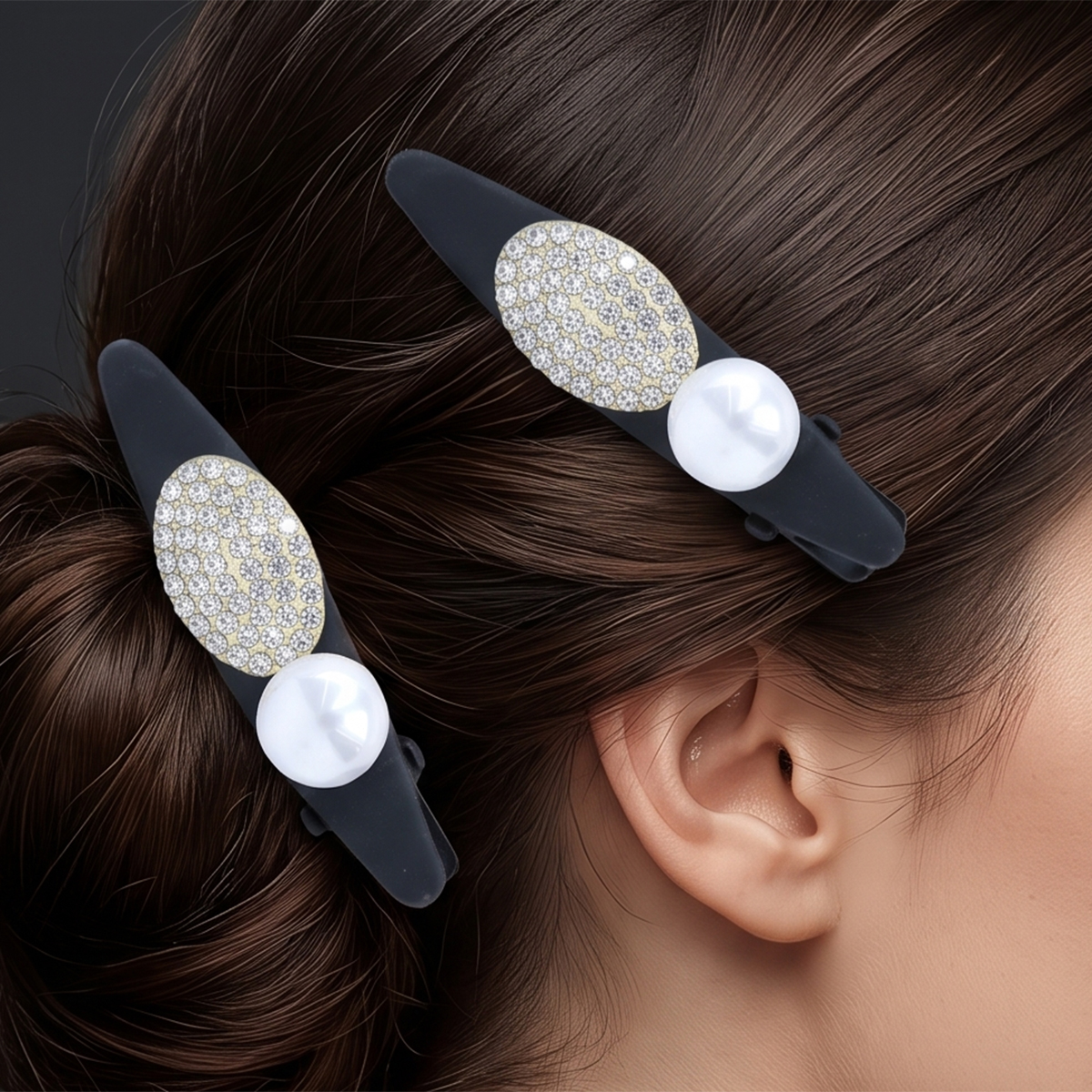 Hair Clip Crystal Set 2 Pieces