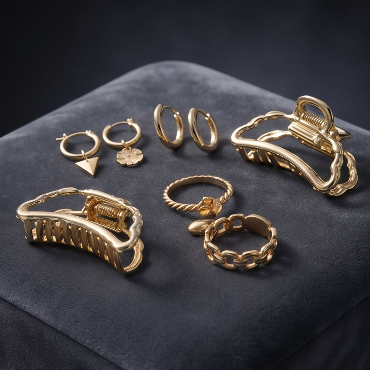 Hair Clip  And Earring Set