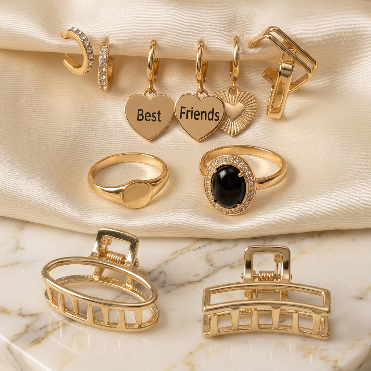 Hair Clip  And Earring Set