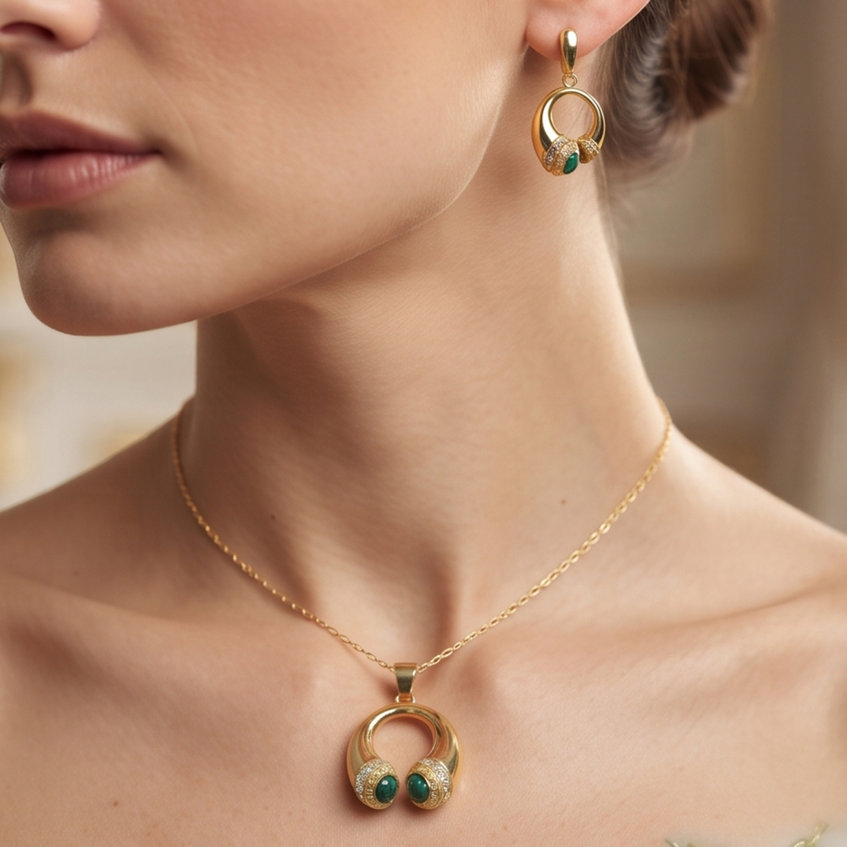Golden Necklace Set For Women