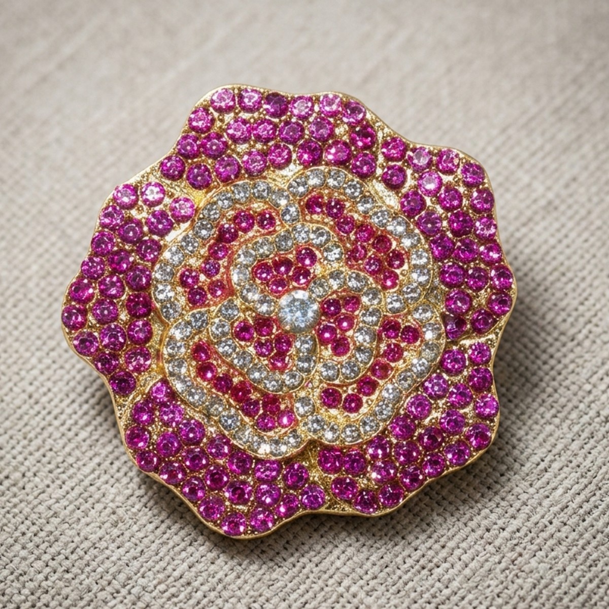 Floral Gemstone Brooch