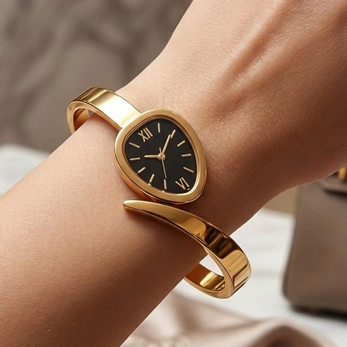 Golden Bangle Watch