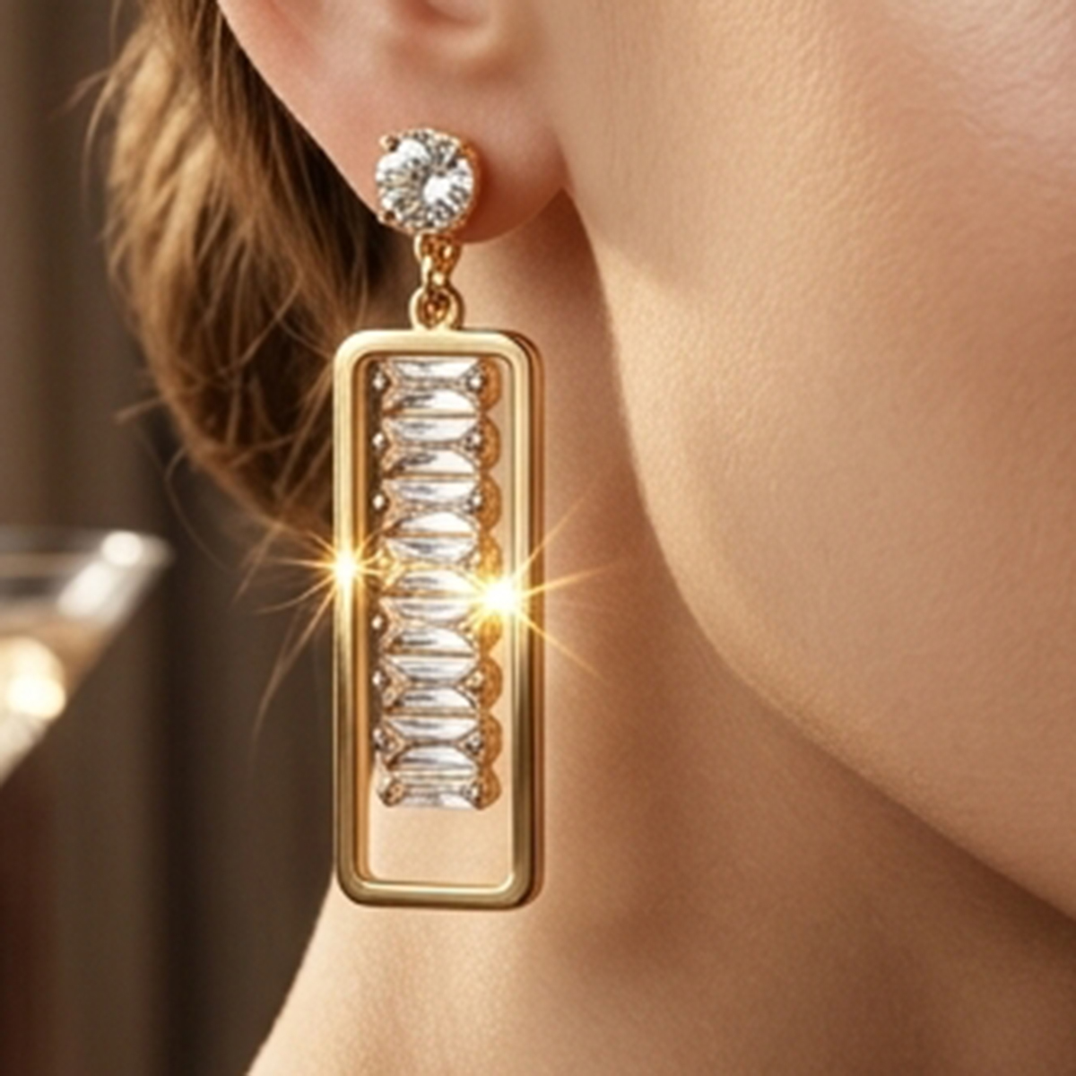 Ladies Earring Golden