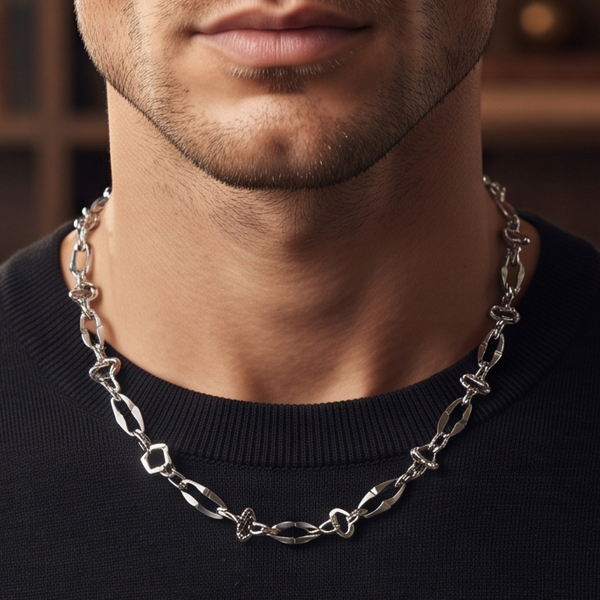 Men's Neck Chain Silver