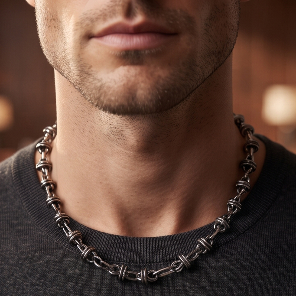 Men's Neck Chain Black