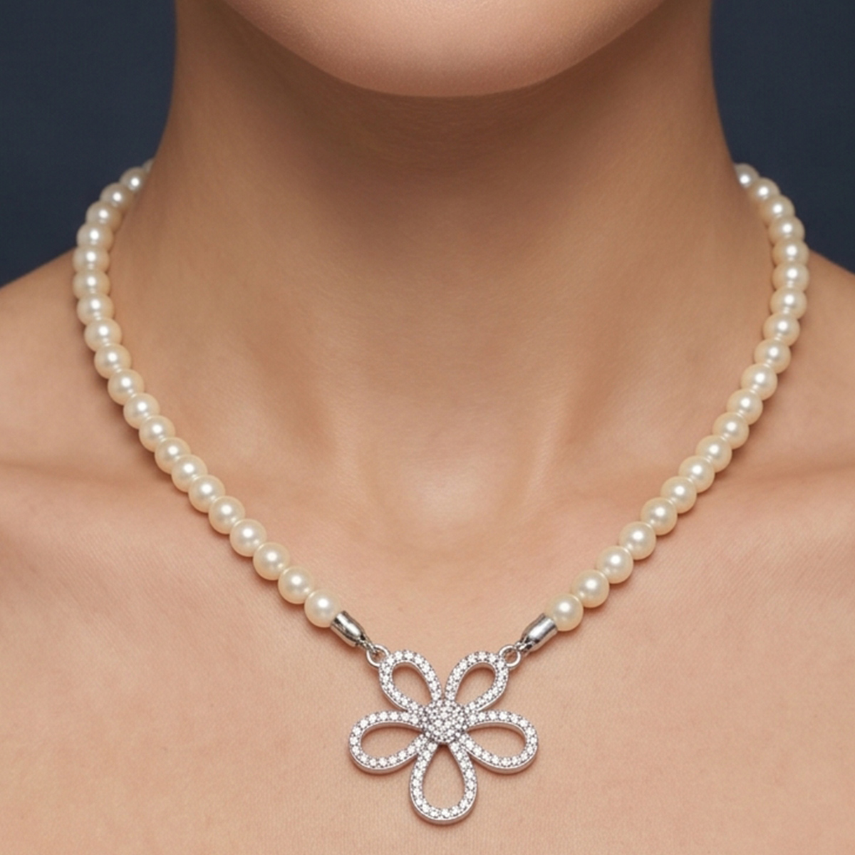 Ladies Pearl Necklace Long