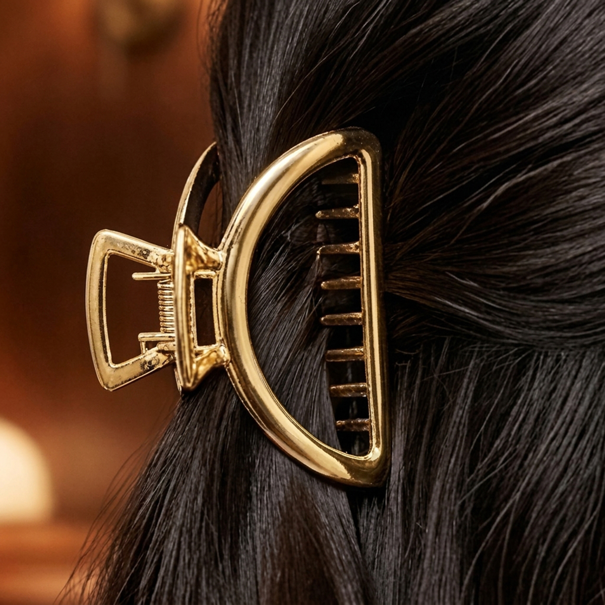 Ladies Hair Clip Golden