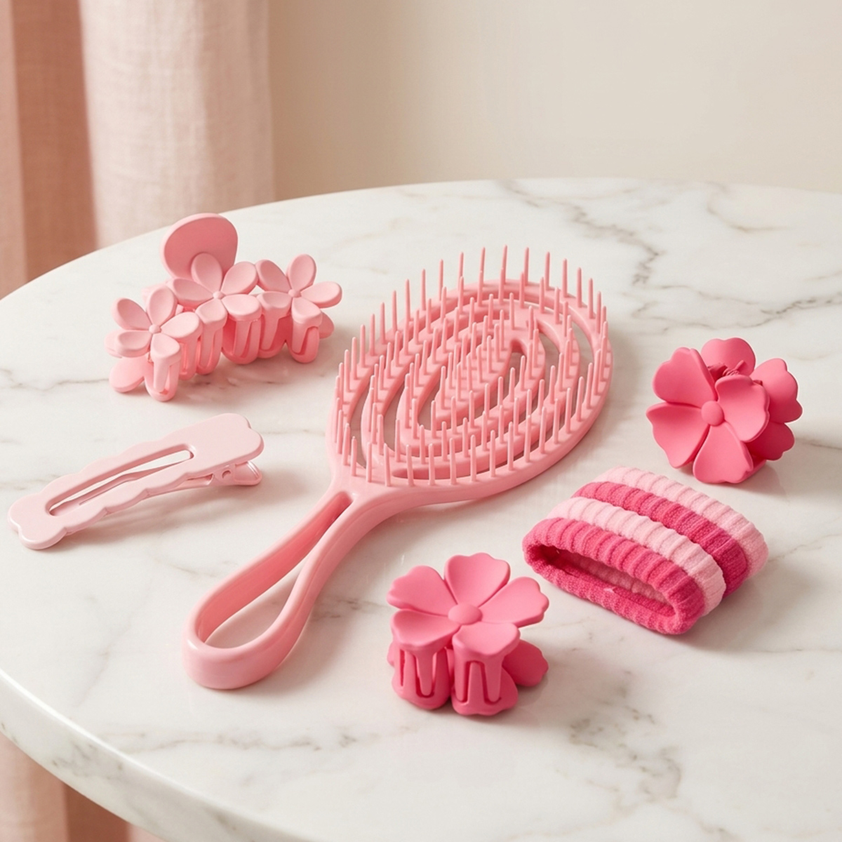 Hair Brush And Accessories Set
