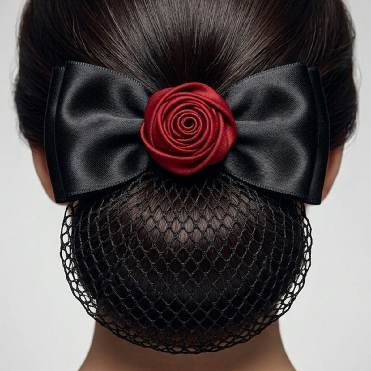 Fabric Hair Clip With Net Assorted