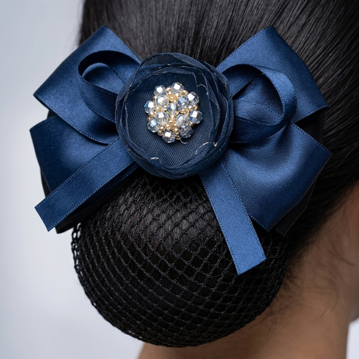 Fabric Hair Clip With Net
