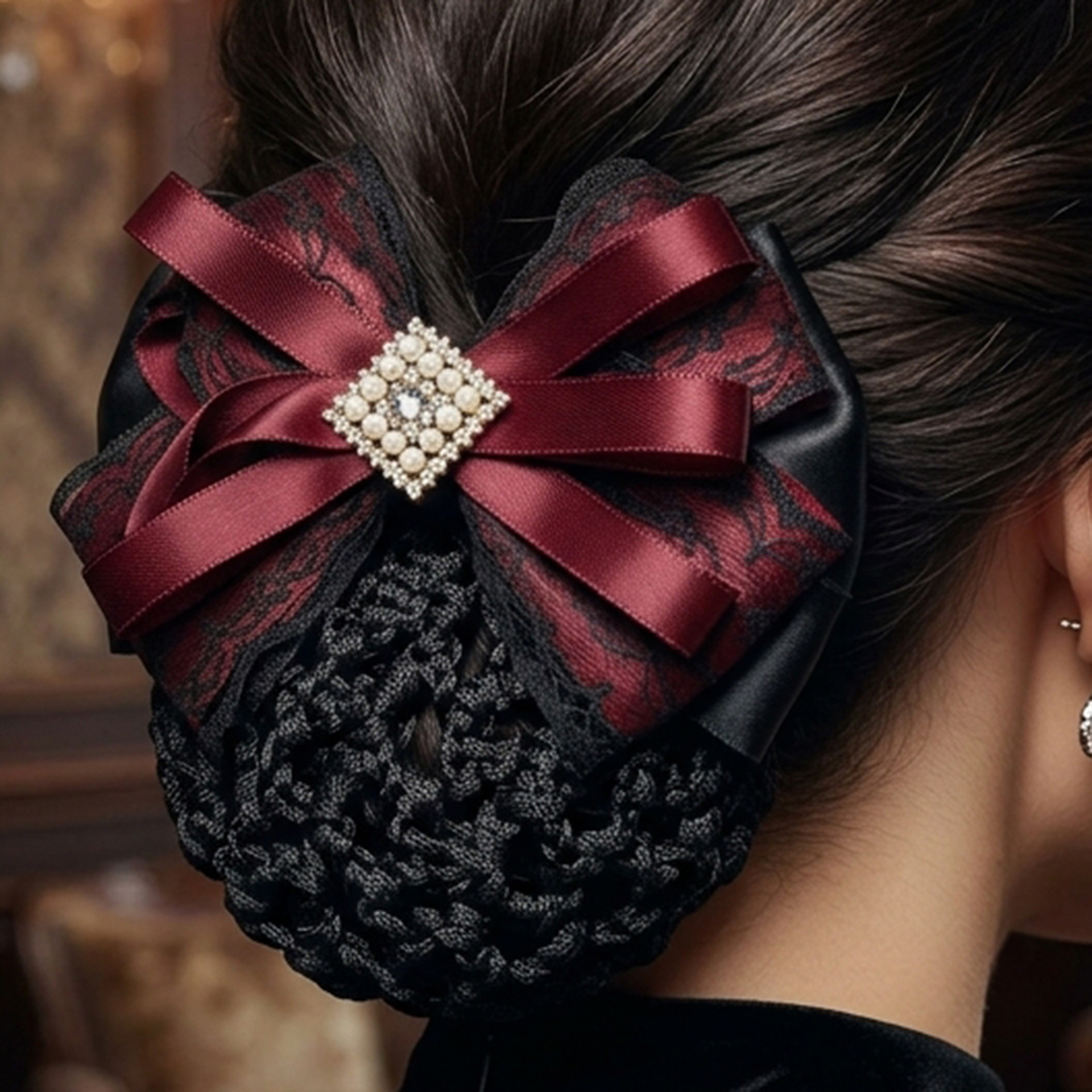 Ladies Hair Clip With Fabric