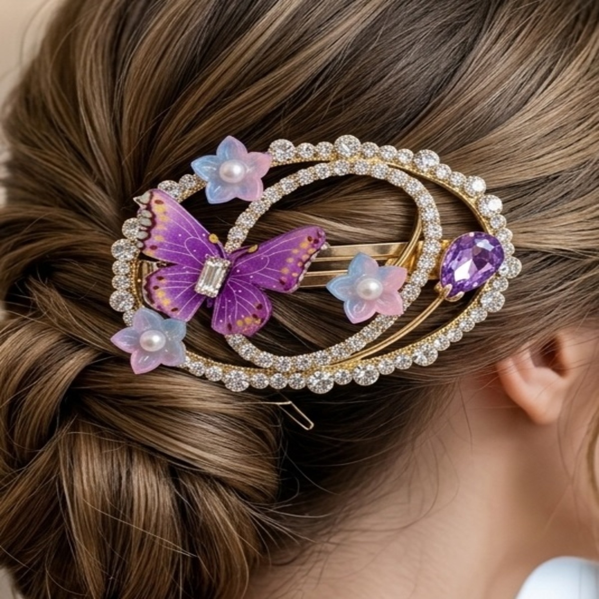 Hair Clip Crystal