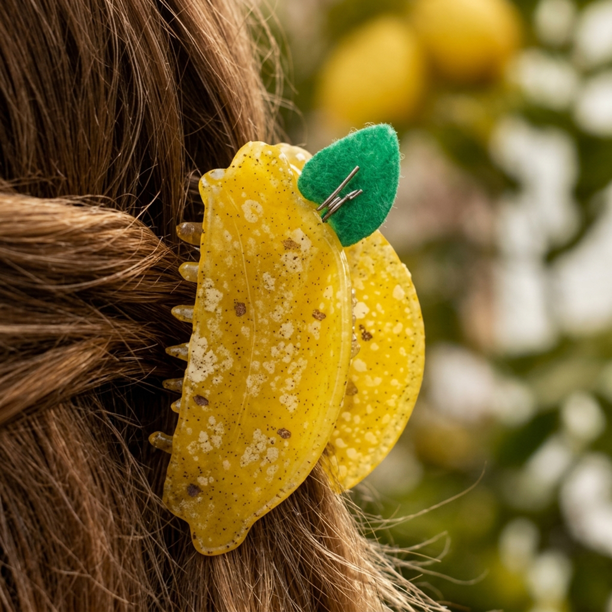Ladies Hair Clip Yellow