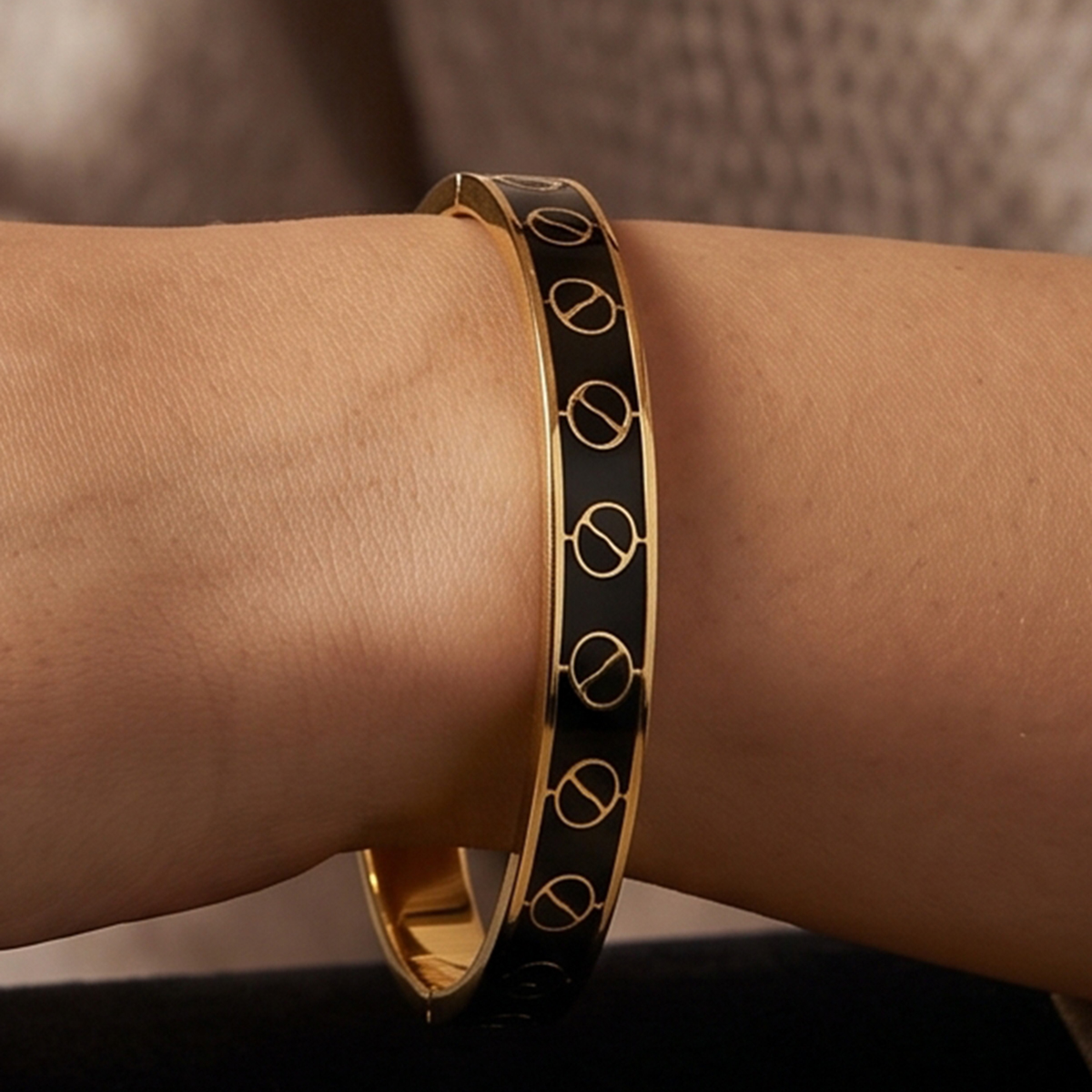 Black and Golden Bangle