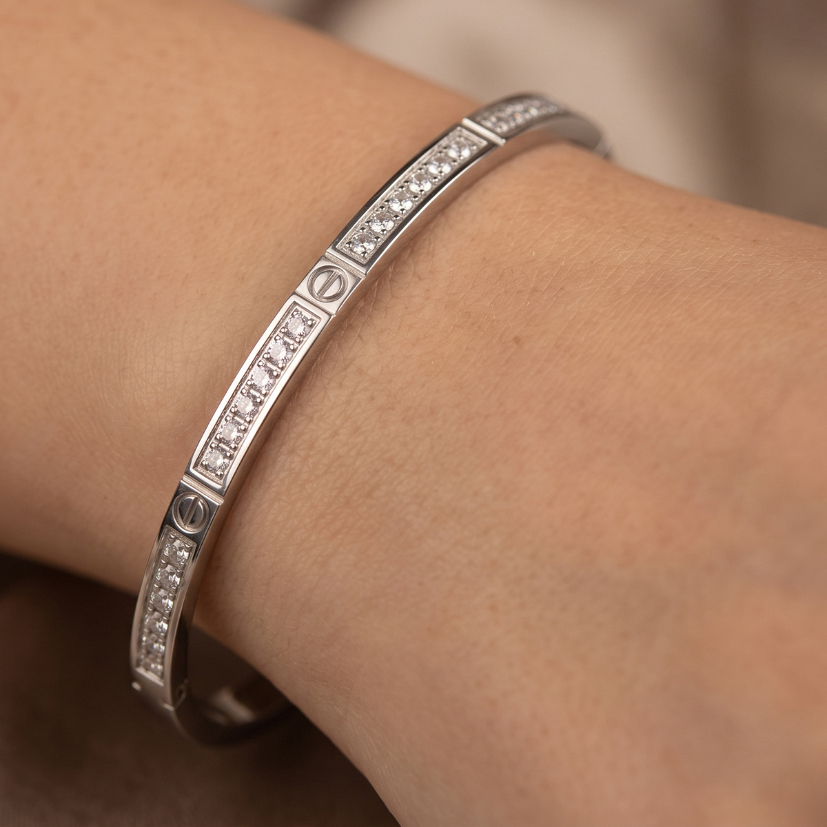 Diamond-Studded Bangle