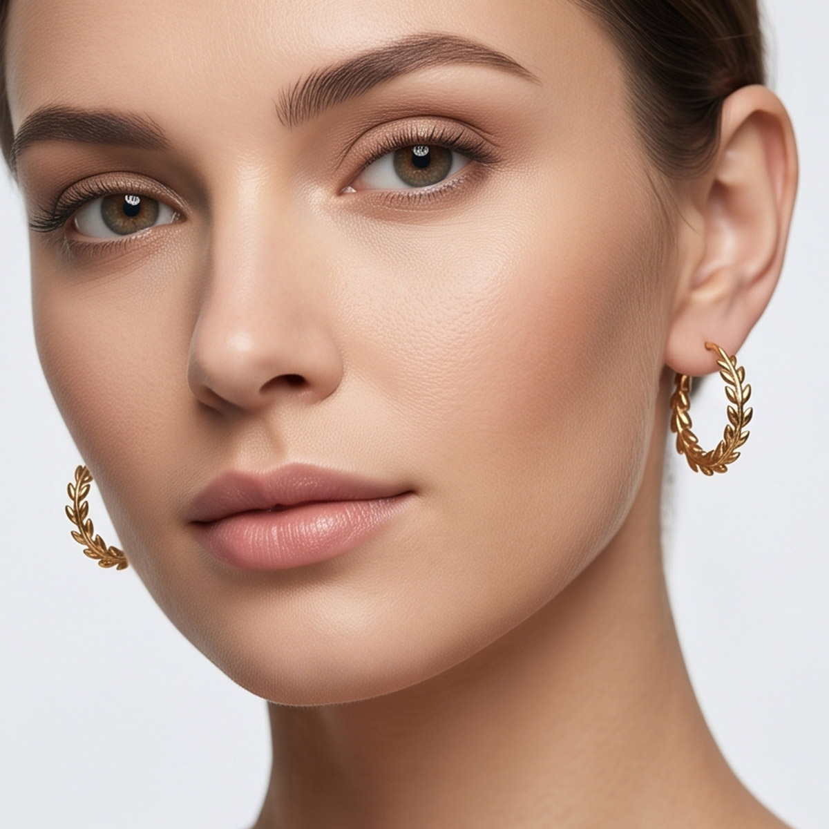 Ladies Hoop Earrings Gold