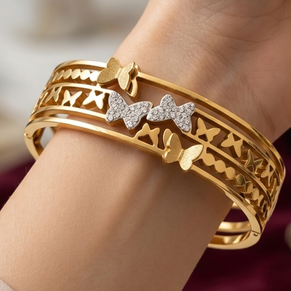Butterfly Design Ladies Bangle