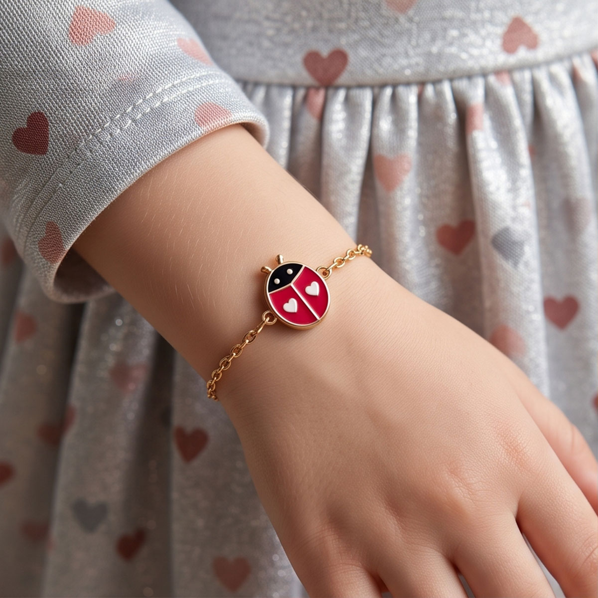 Kids Ladybug Design Bracelet