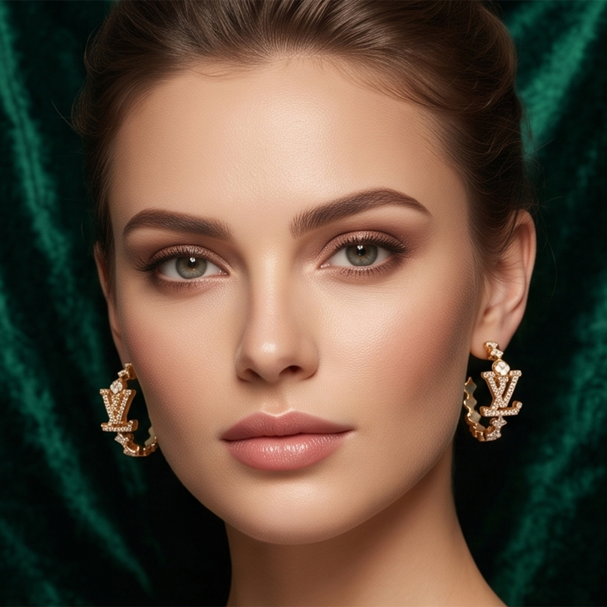 Golden Hoop Earing Set