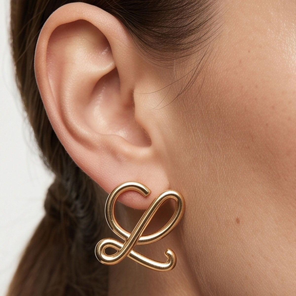Gold Tone Loop Earrings