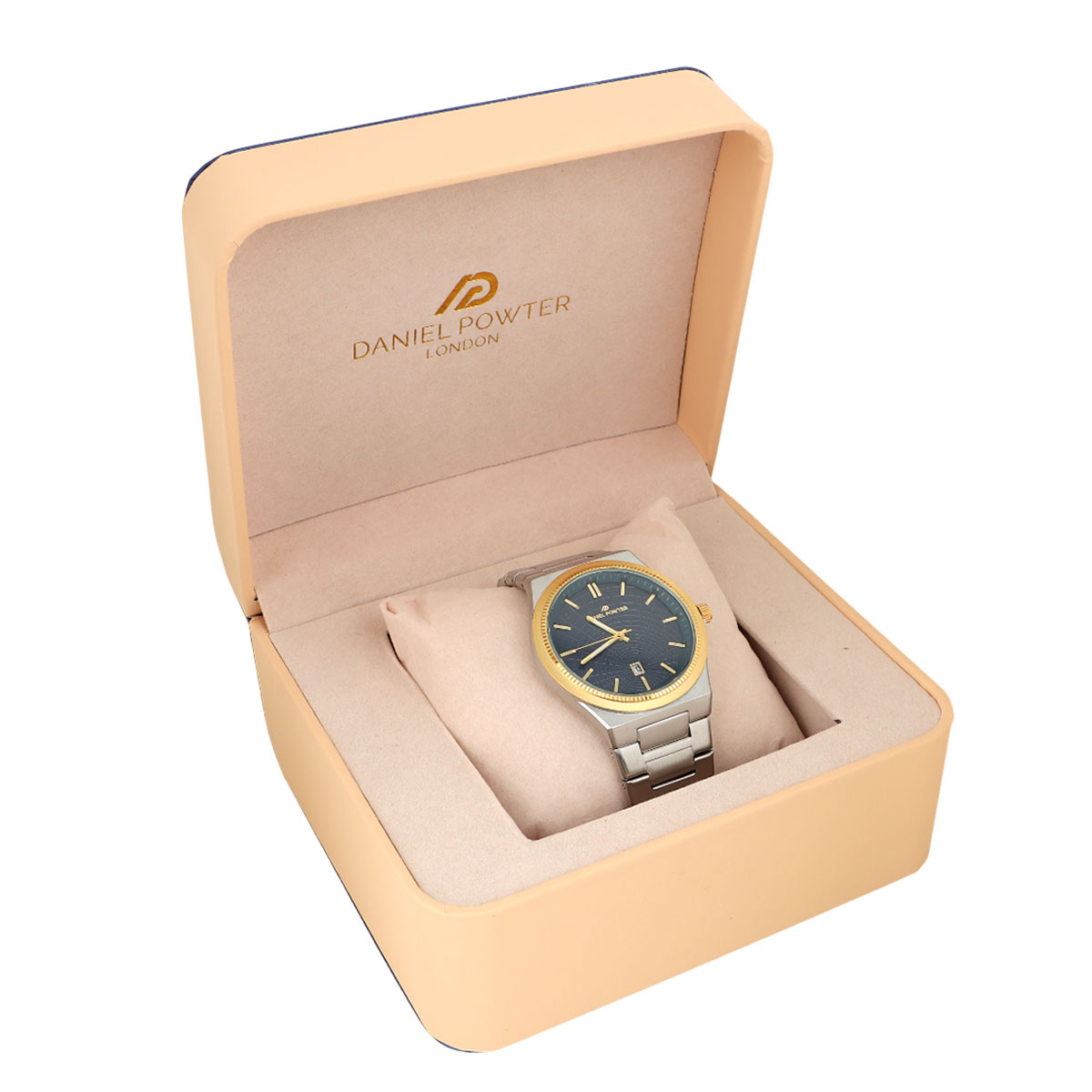 Daniel Powter Watch For Men In Silver & Blue Color W-1090