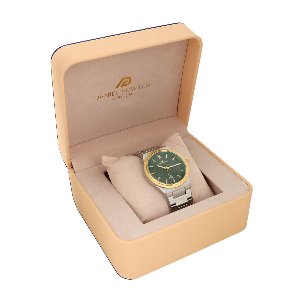 Daniel Powter Watch For Men In Silver & Green Color W-1090