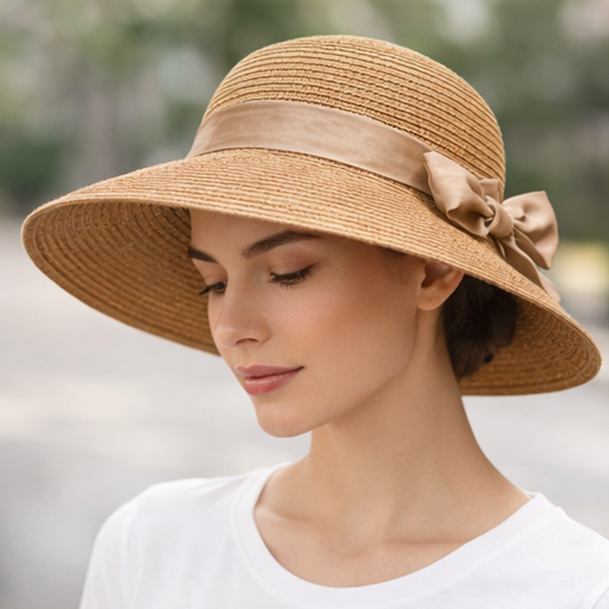Ladies Hat Cap-Brown-FREE SIZE