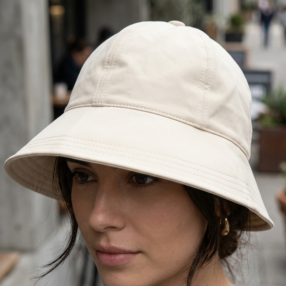 Ladies Round Bucket Cap Free Size