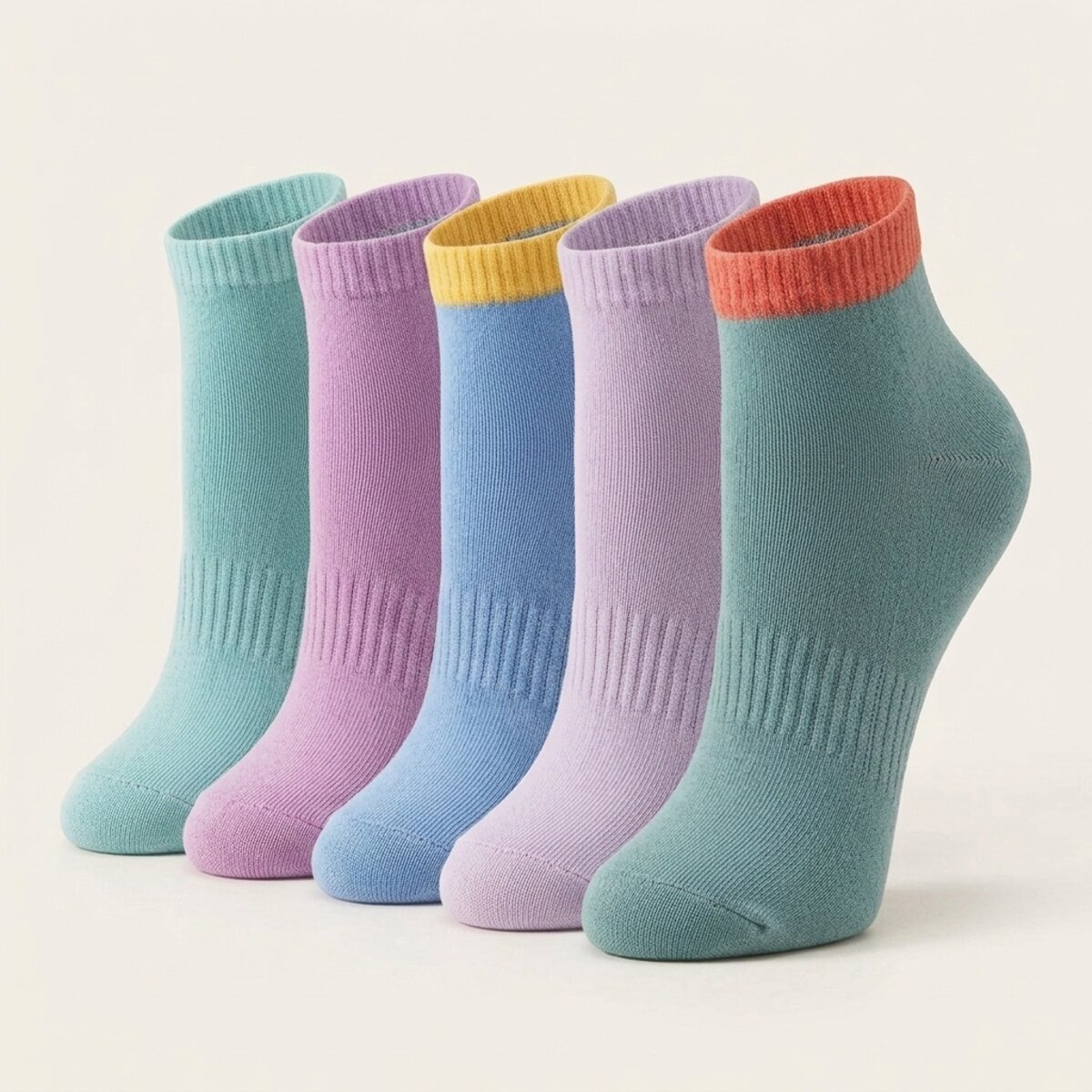Ladies Socks Pack 5 Pieces Assorted Color Free Size