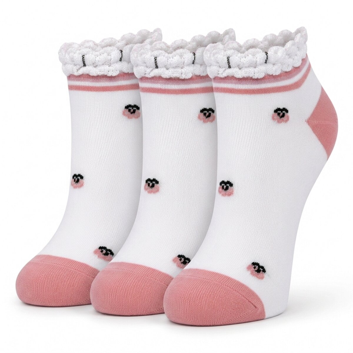 Ladies Socks Pack 3 Pieces White Free Size