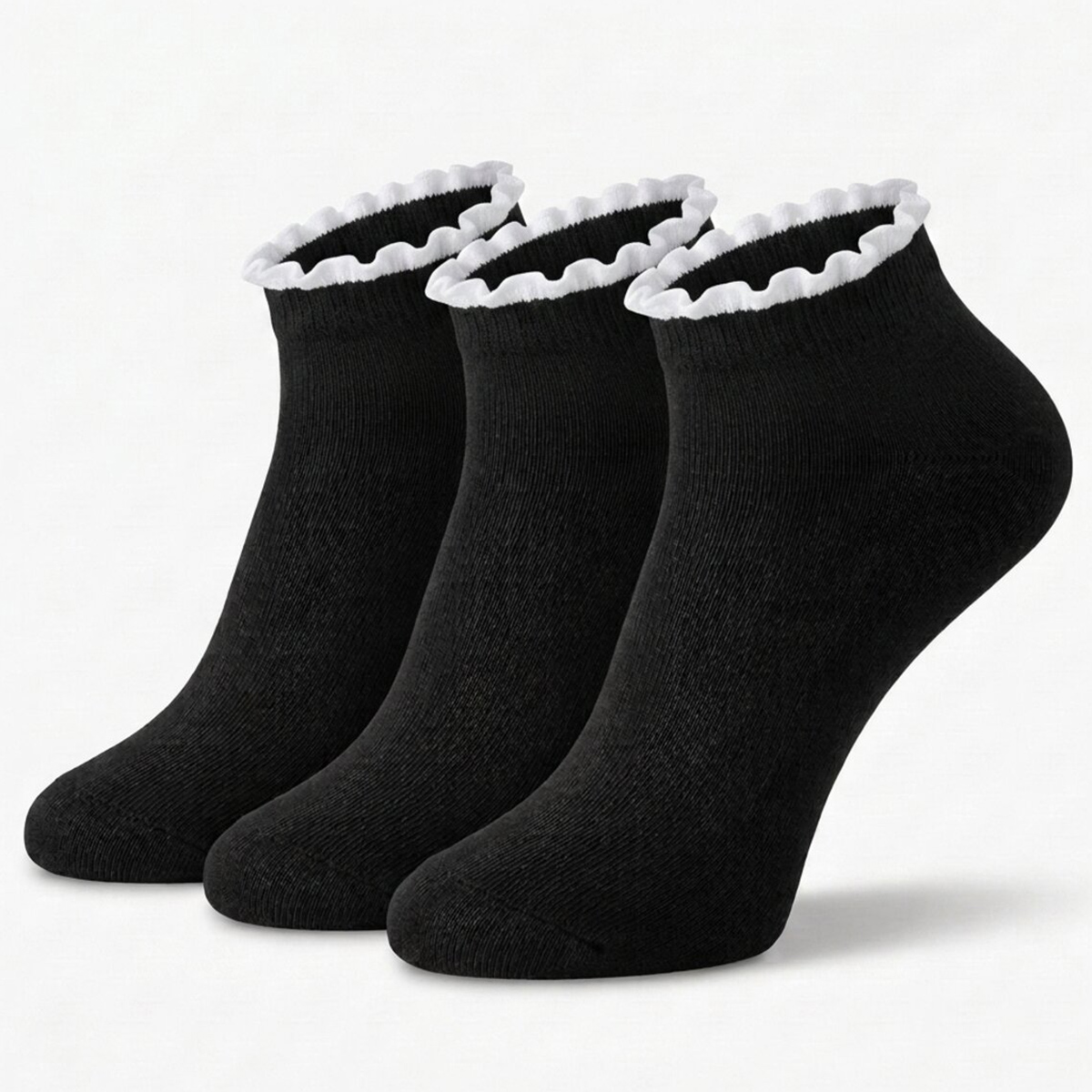 Ladies Socks Pack 3 Pieces Black Free Size