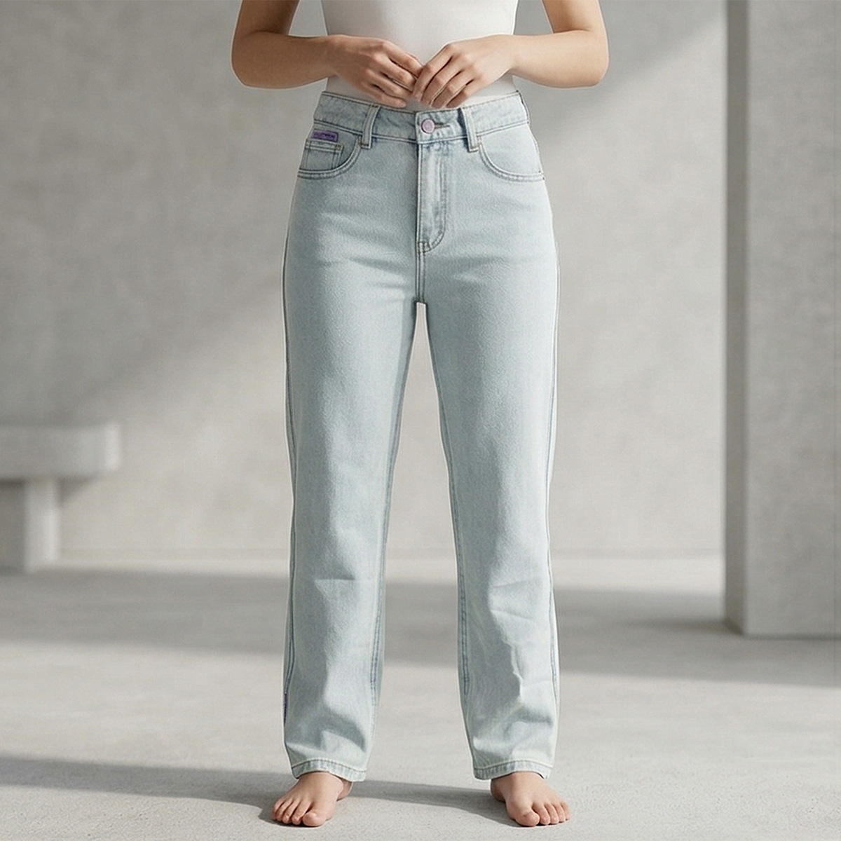 Ladies Jeans Sky Blue