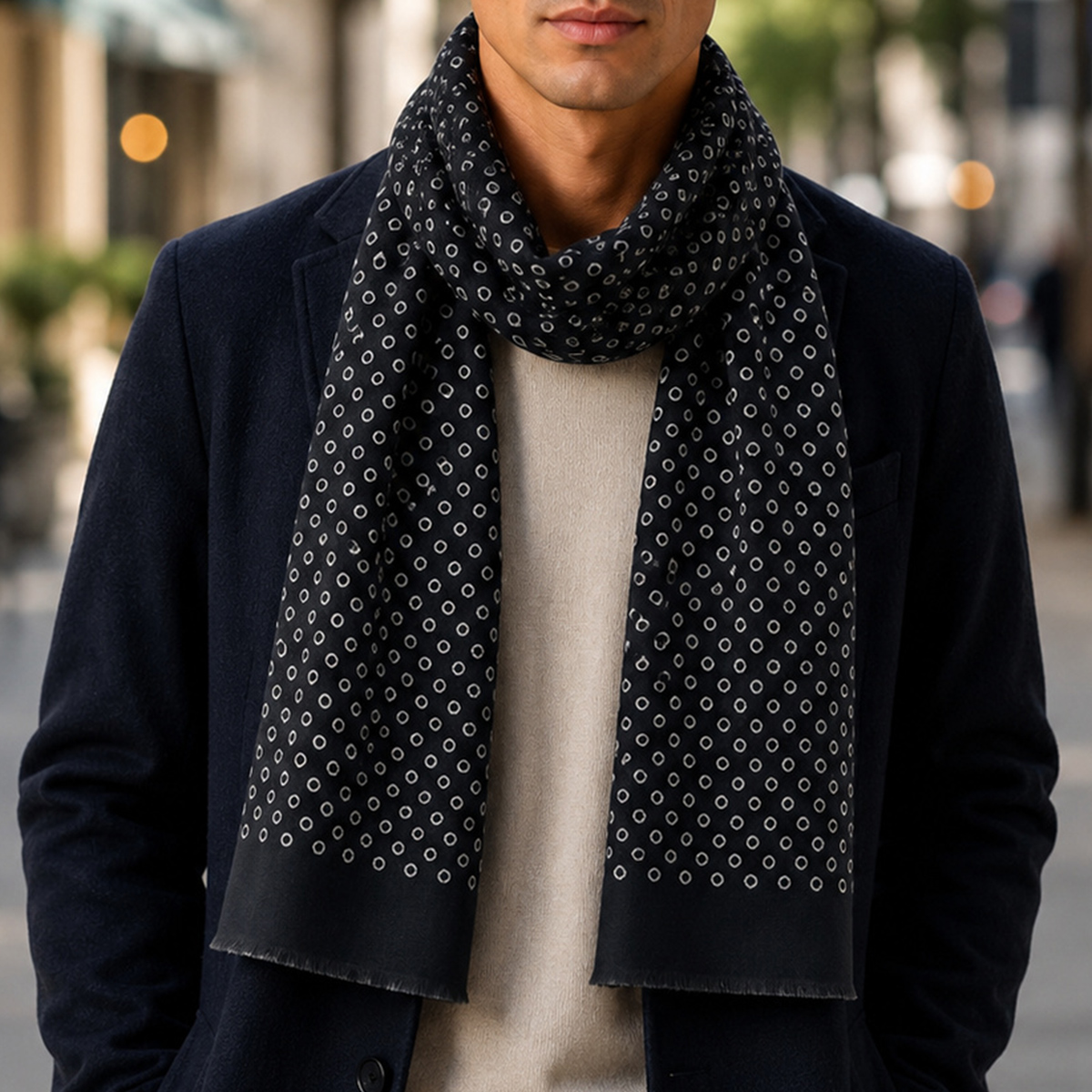 Mens Scarf Black