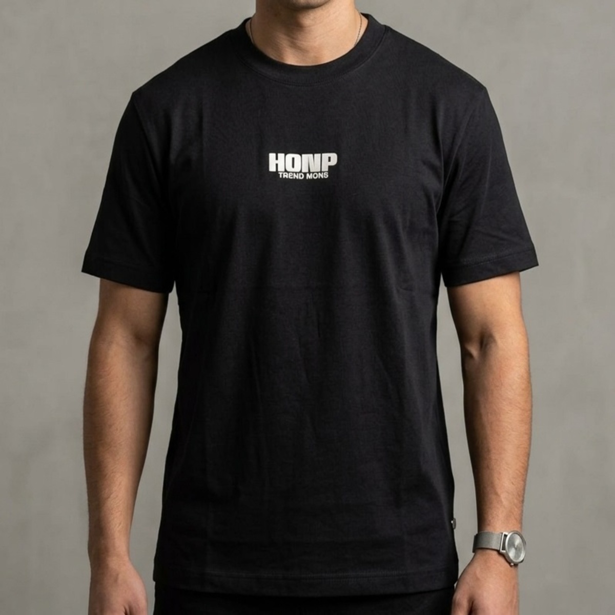 Mens Round Neck T Shirt Short Sleeve