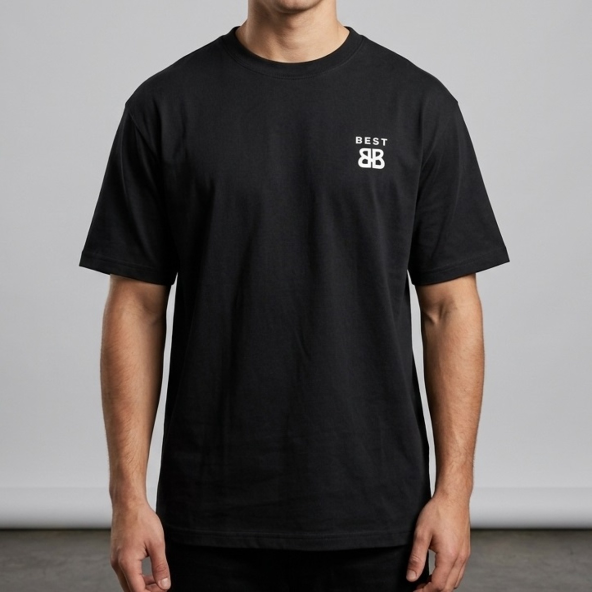 Mens Round Neck T Shirt Short Sleeve