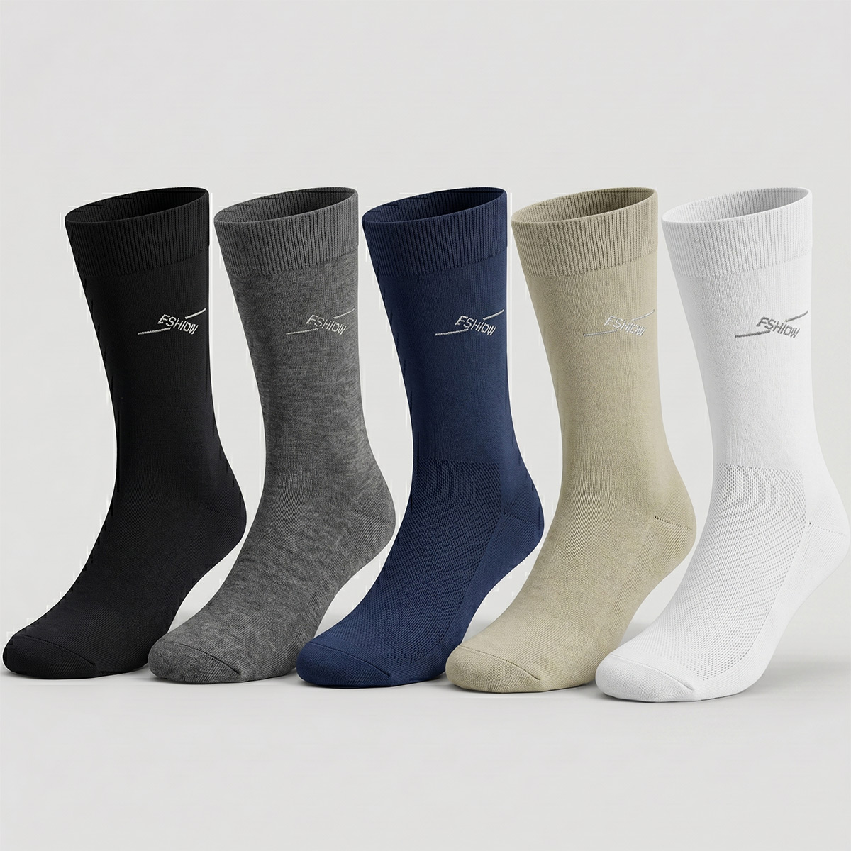 Mens Plain Socks Pack 5 Pieces Free Size