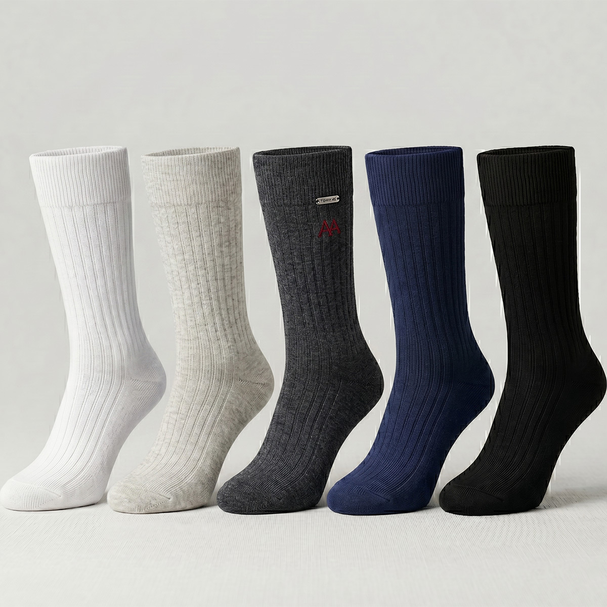 Mens Plain Socks Pack 5 Pieces Free Size