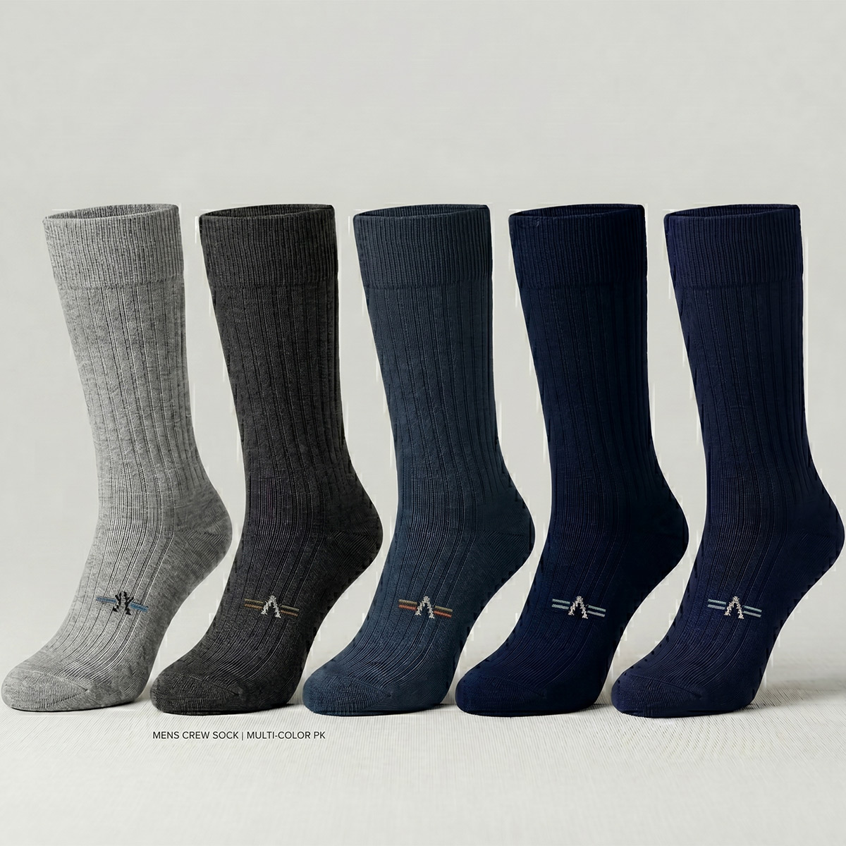Mens Plain Socks Pack 5 Pieces Free Size