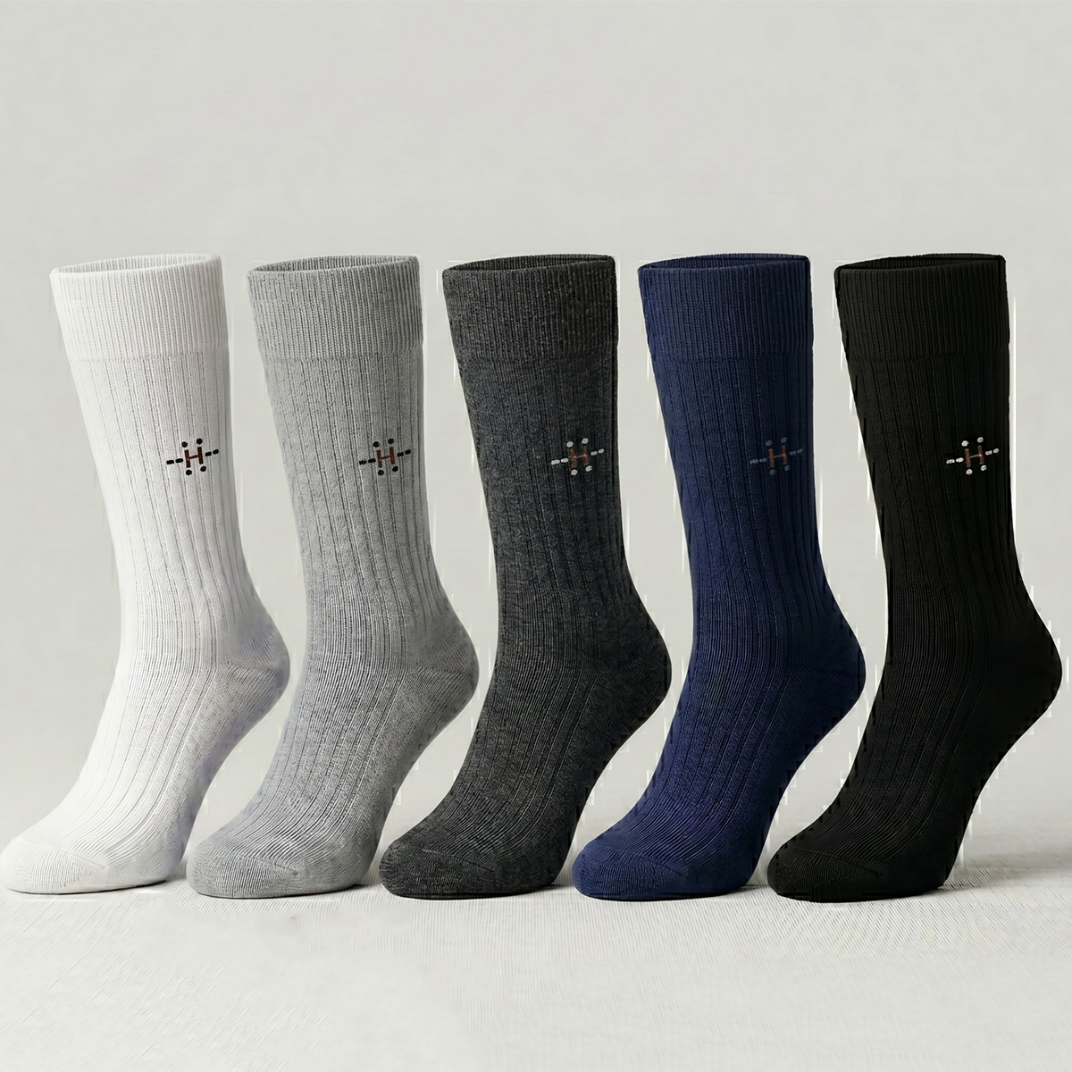 Mens Plain Socks Pack 5 Pieces Free Size