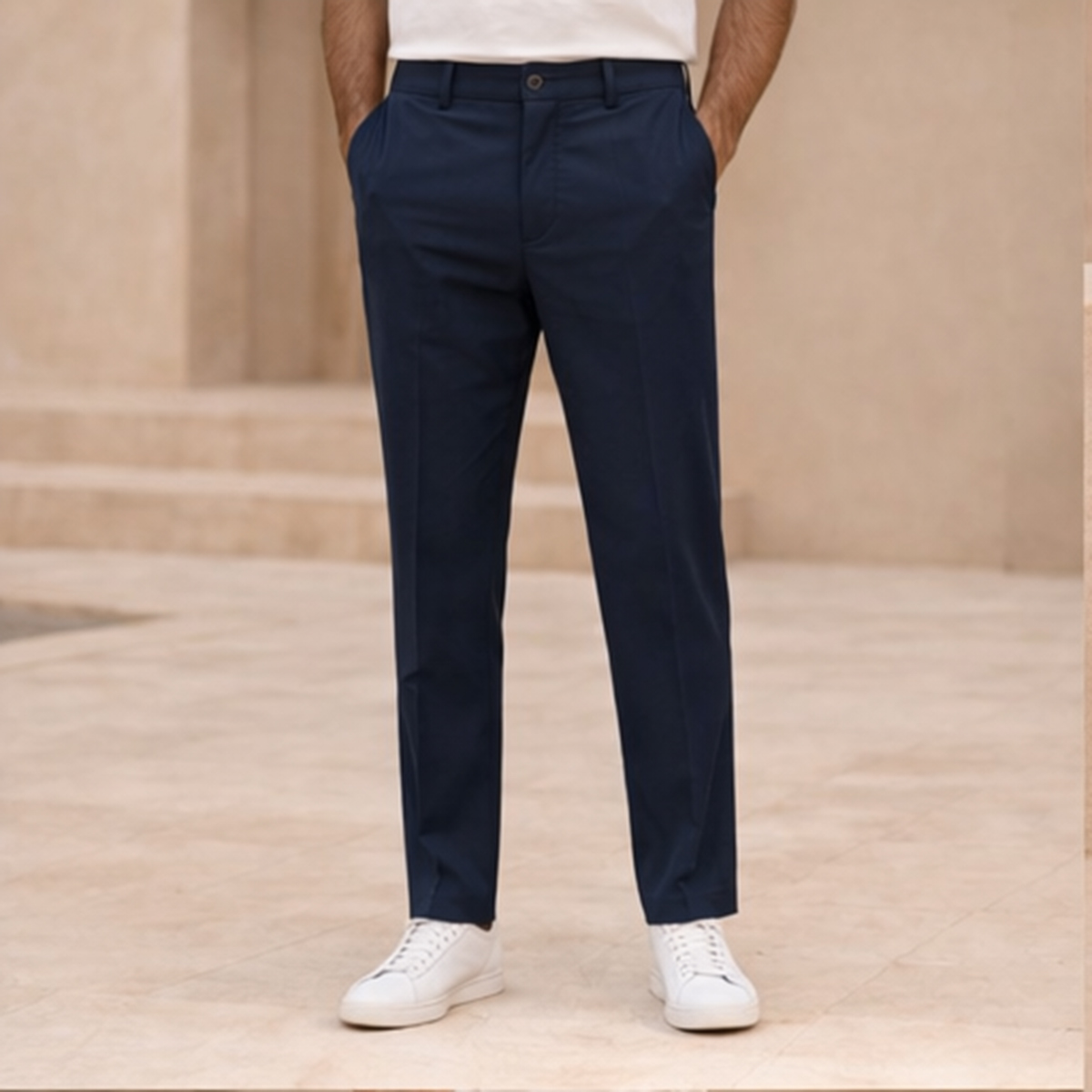 Mens Cotton Pants Blue