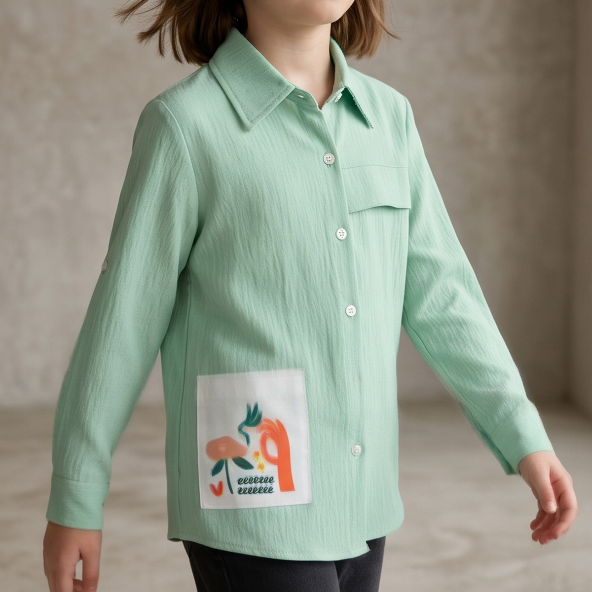 Girls Blouse Long Plain
