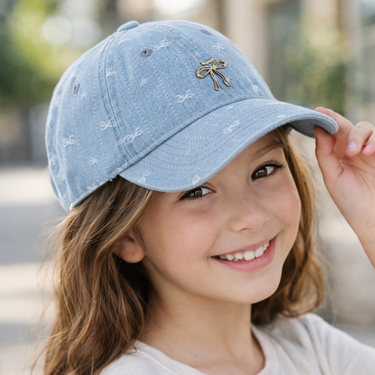 Shanice Denim Cap Light Blue