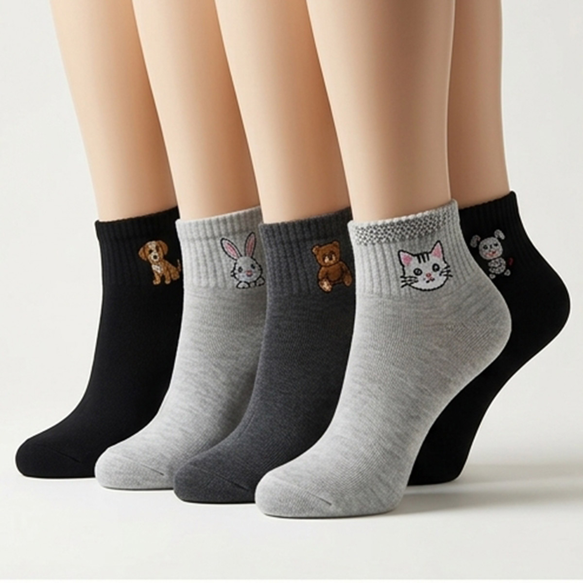 Girls Long Socks 5 Pieces