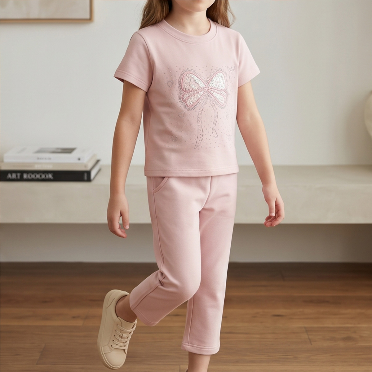 طقم فستان بناتي من قطعتين | فتيات | ملابس الفتيات | Girls Top Wear | Girls T-Shirts طقم فستان بناتي من قطعتين | فتيات | ملابس الفتيات | Girls Top Wear | Girls T-Shirts