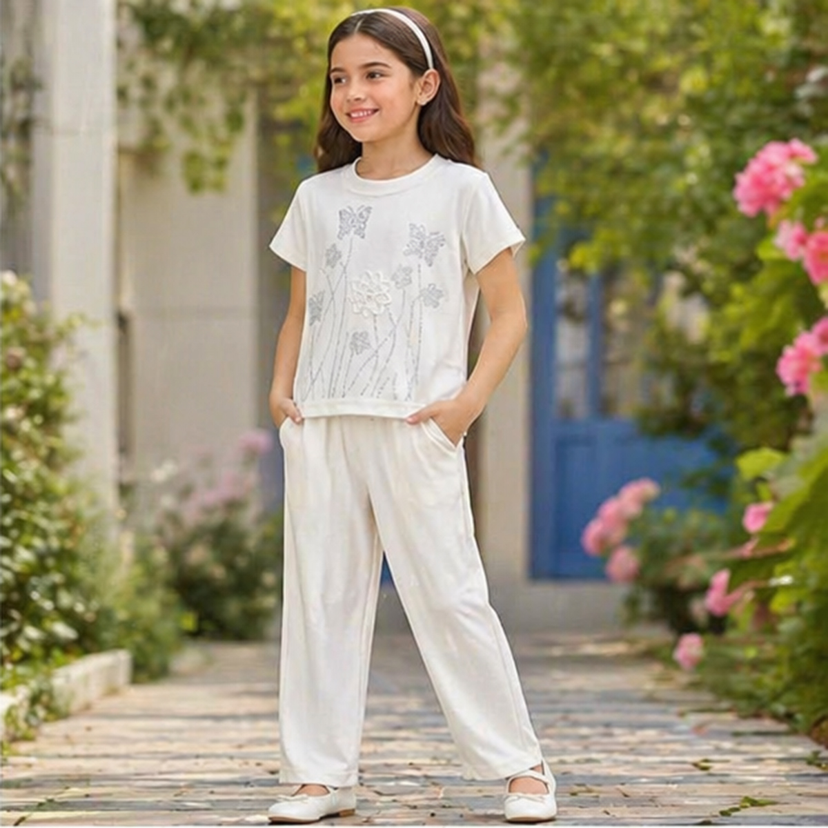 طقم فستان بناتي من قطعتين | فتيات | ملابس الفتيات | Girls Top Wear | Girls T-Shirts طقم فستان بناتي من قطعتين | فتيات | ملابس الفتيات | Girls Top Wear | Girls T-Shirts