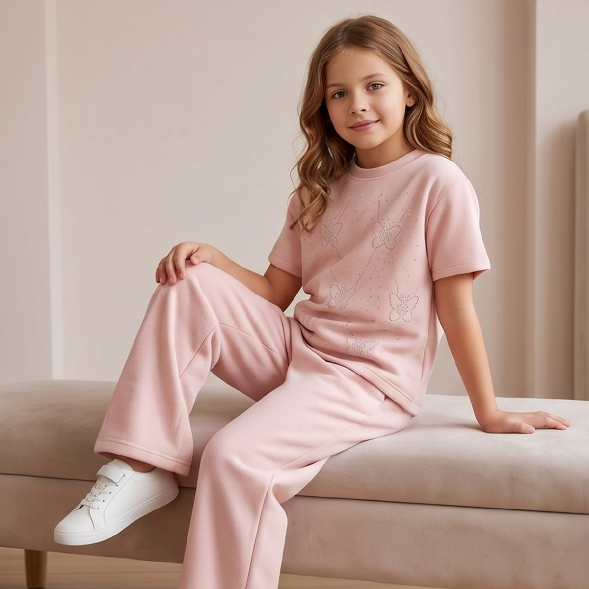 Girls Set 2 Pieces Short Sleeve