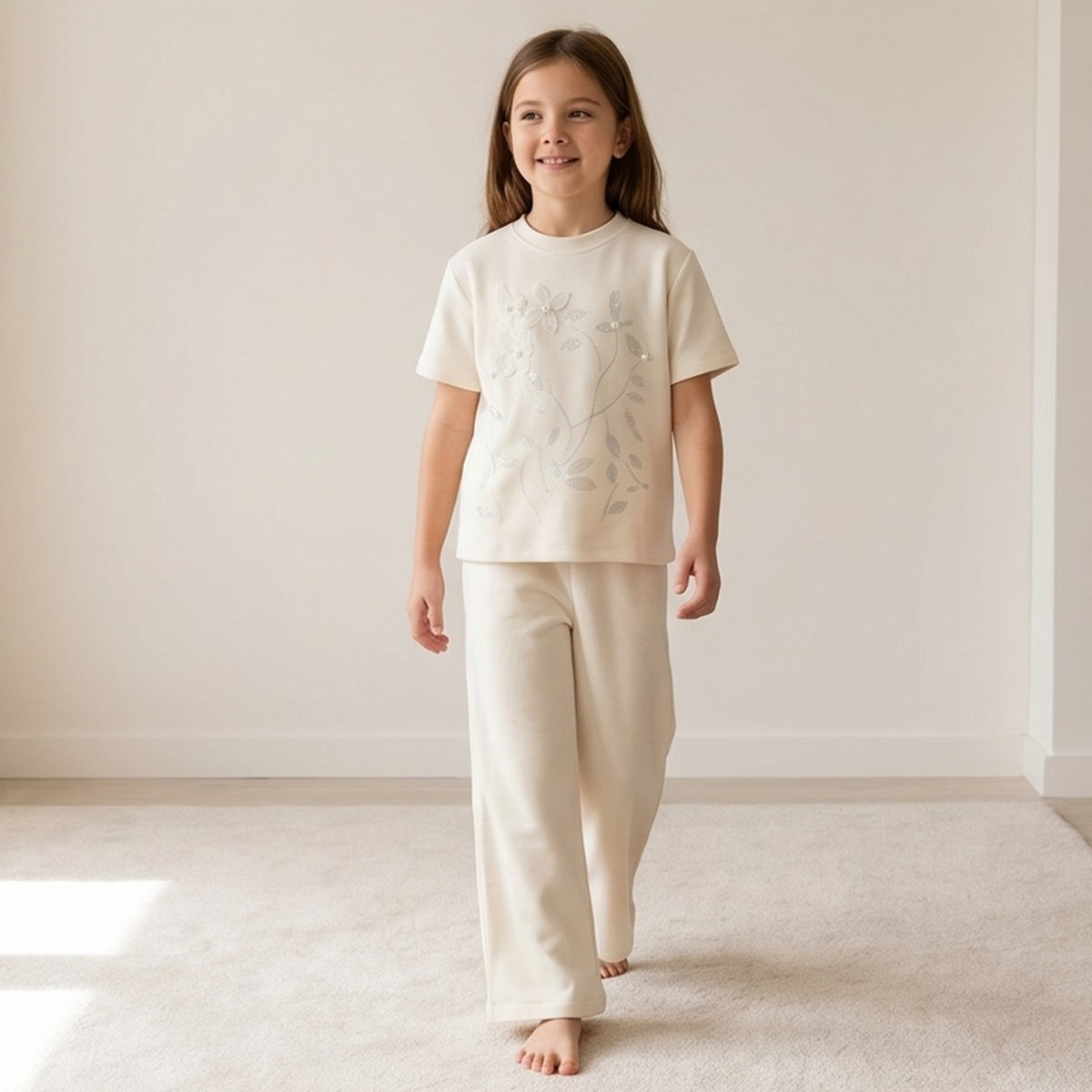 طقم بناتي من قطعتين بأكمام قصيرة | فتيات | ملابس الفتيات | Girls Top Wear | Girls T-Shirts طقم بناتي من قطعتين بأكمام قصيرة | فتيات | ملابس الفتيات | Girls Top Wear | Girls T-Shirts