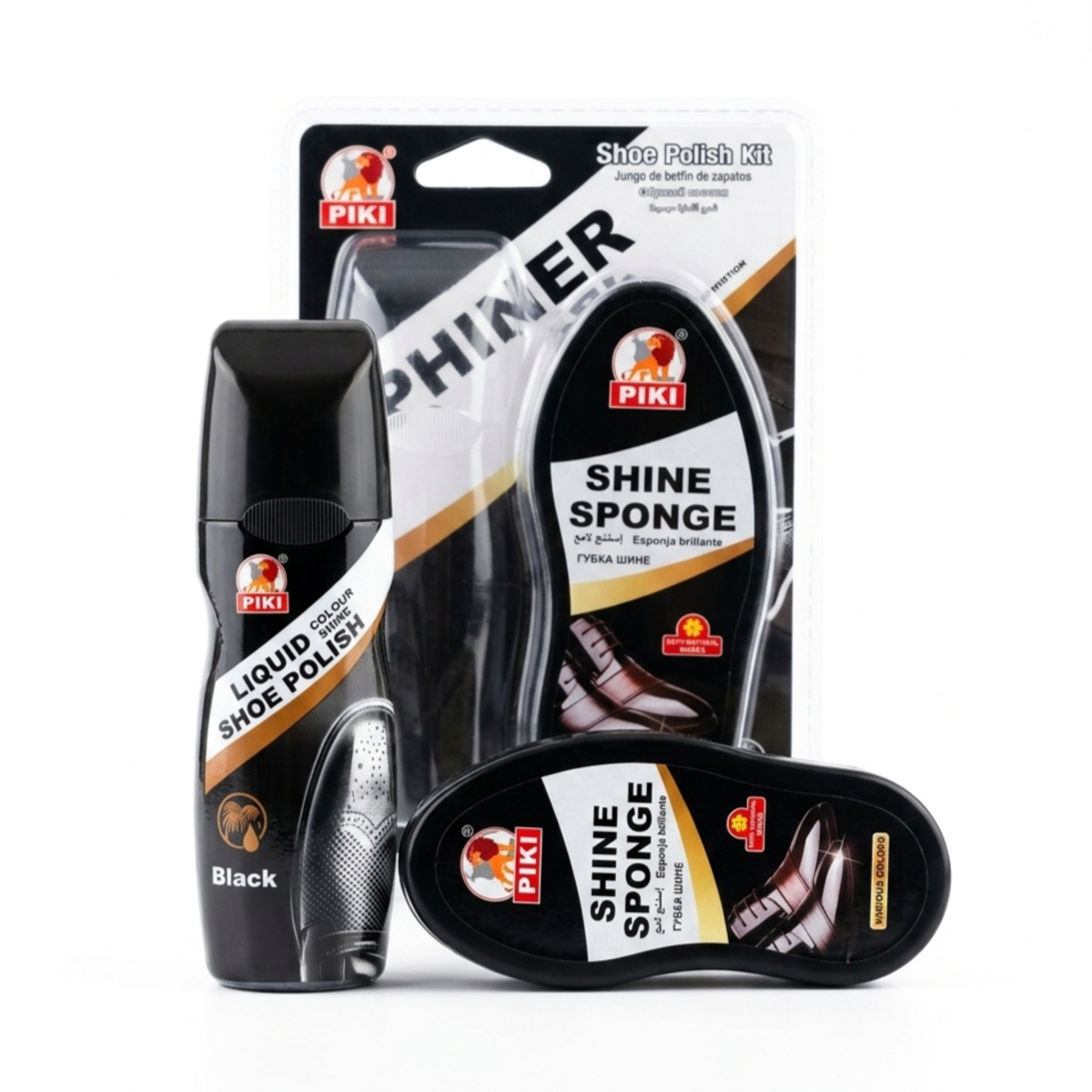 PIKI Black Shoe Polish Kit