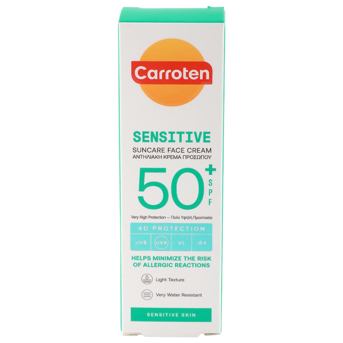 Carroten SPF50 Sensitive Suncare Face Cream 50ml