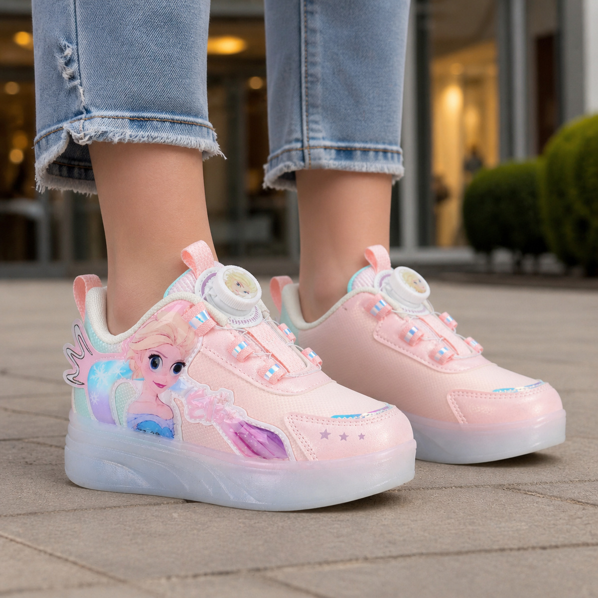 Girls Skating Shoes 2 Wheel Pink